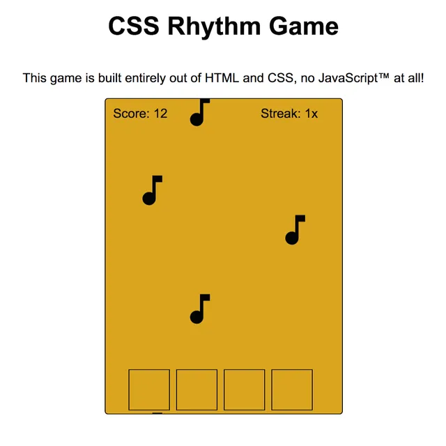 CSS Rhythm Game ♫