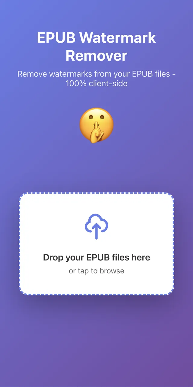 Screenshot of Epub Watermark Remover