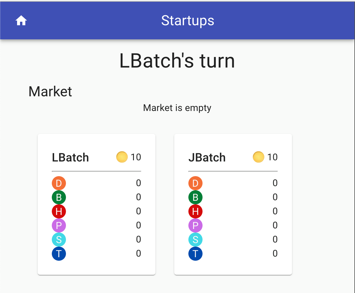 Screenshot of "Startups Game"